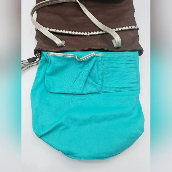 Jack Rogers Brown Leather Shoulder Bag Purse with Tassel - Picture 9 of 16